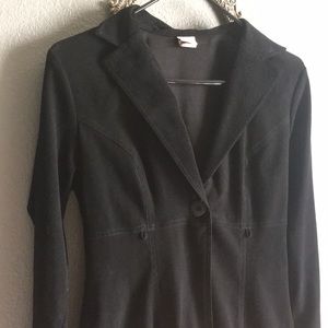 Vintage✨ black collared long blazer made in USA